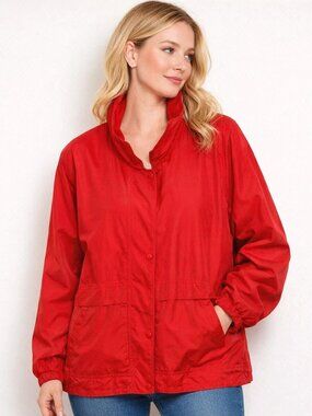 VTG Towne by London Fog Mid-Length Zip Snap Coat Jacket Women’s M Quiet Luxury